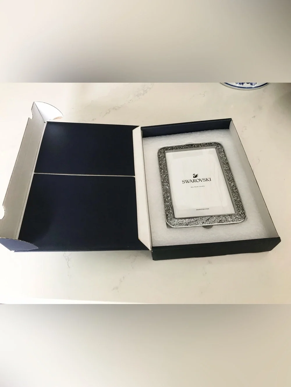 NWT SWAROVSKI Minera  Frame, Silver-Tone Metal with Crystal Accents 4 x 6 photo - Picture 5 of 9
